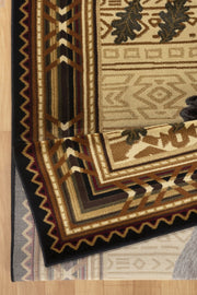 Nature's Nest - 5'3" X 7'3" Lodge Area Rug - Black - R&R Furniture Gallery (Fountain Valley, CA)