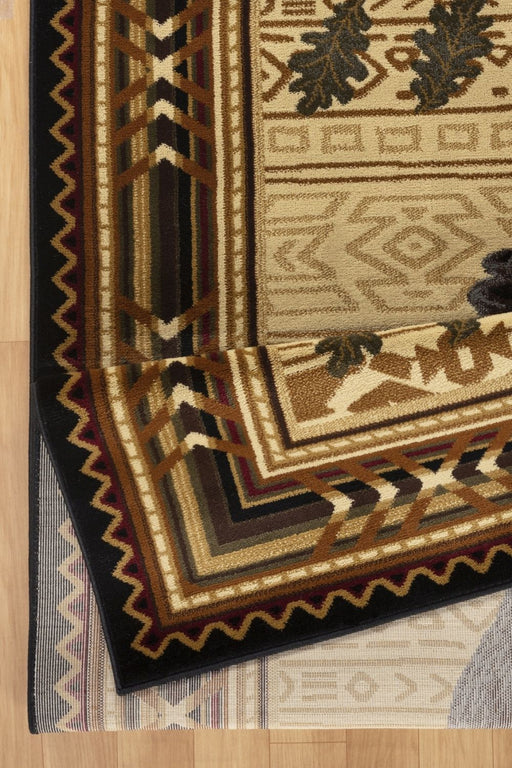 Nature's Nest - 5'3" X 7'3" Lodge Area Rug - Black - R&R Furniture Gallery (Fountain Valley, CA)