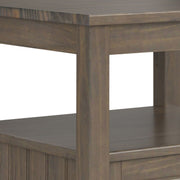 Lev - End Table With Bottom Drawer - Smoky Brown - R&R Furniture Gallery (Fountain Valley, CA)