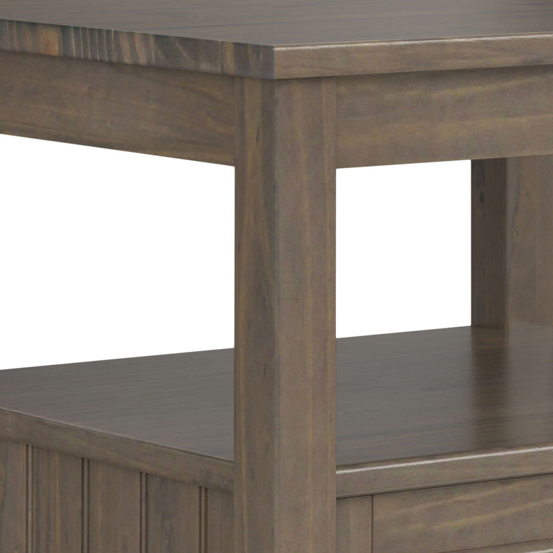 Lev - End Table With Bottom Drawer - Smoky Brown - R&R Furniture Gallery (Fountain Valley, CA)
