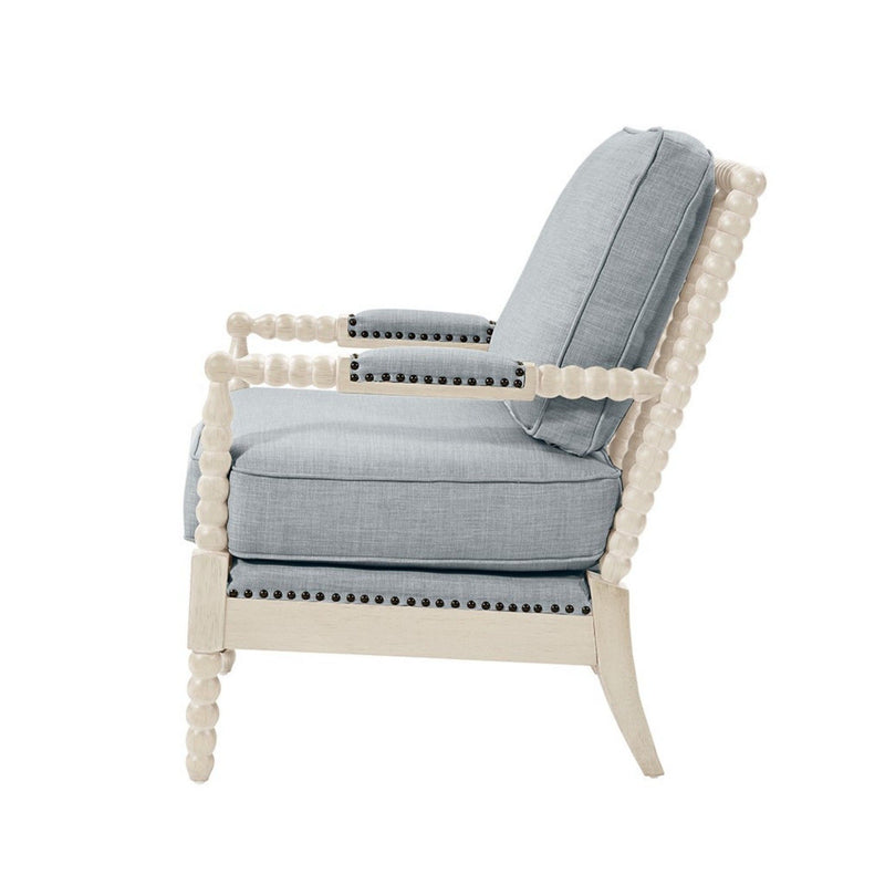 Arm Chair With Open Back Spindle Design, Padded Armrests - R&R Furniture Gallery (Fountain Valley, CA)