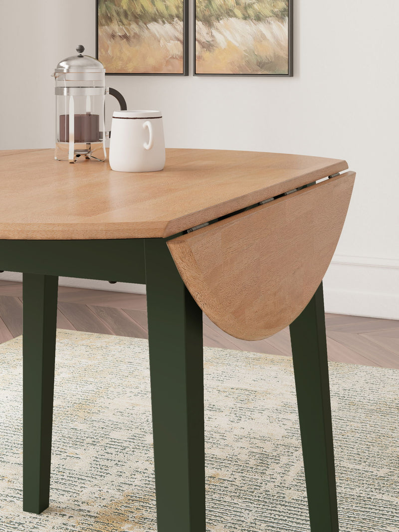 Gesthaven - Round Dining Room Drop Leaf Table - R&R Furniture Gallery (Fountain Valley, CA)