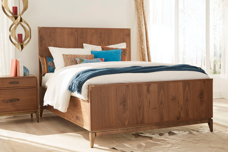 Adler King-size Panel Bed in Natural Walnut
