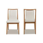 Scandi - Upholstered Dining Chair, Stain Resistant High (Set of 2) - Natural Light Brown / White Pepper - R&R Furniture Gallery (Fountain Valley, CA)