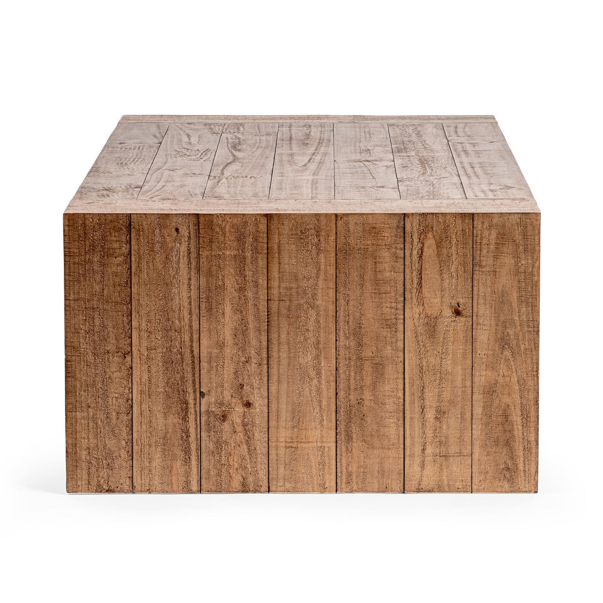Classic Home Clayton coffee table with wooden surface and modern design for living room decor.