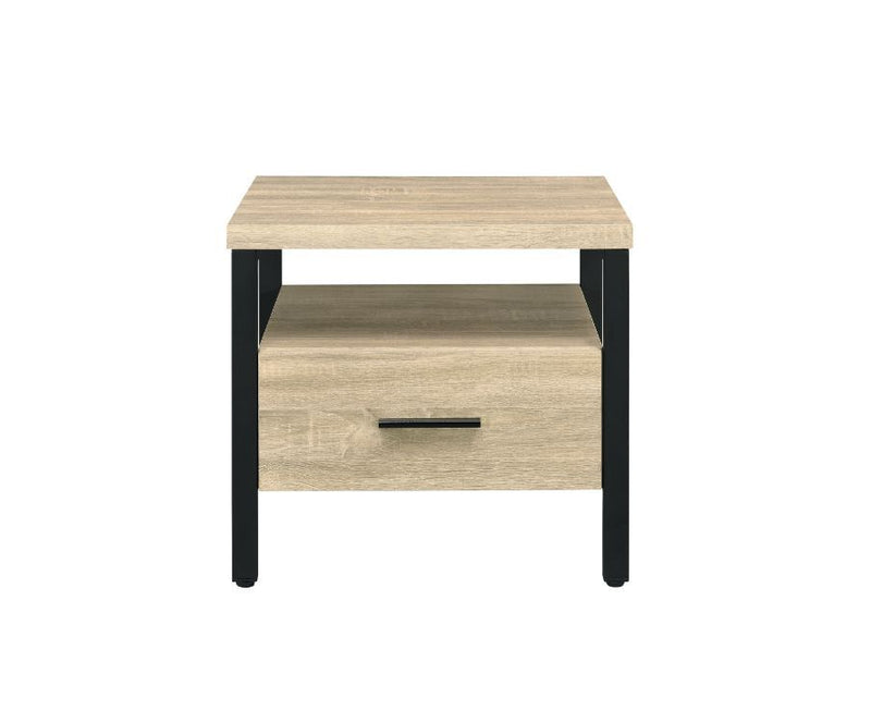 Yawan - Accent Table - Oak & Black - R&R Furniture Gallery (Fountain Valley, CA)