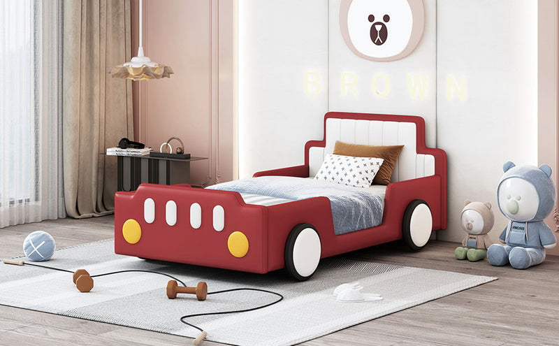 Race Car Shaped Platform Bed With Wheels - R&R Furniture Gallery (Fountain Valley, CA)