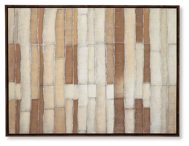 Kalanmore - Wall Art - Brown / Tan / White - R&R Furniture Gallery (Fountain Valley, CA)