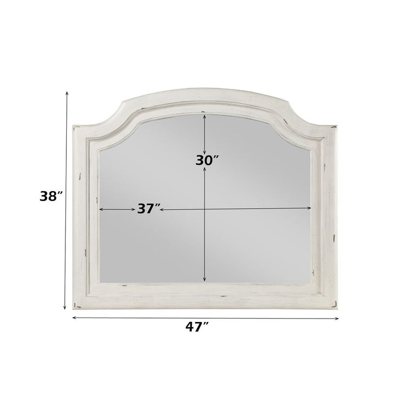 Jaqueline - Mirror - Antique White - R&R Furniture Gallery (Fountain Valley, CA)