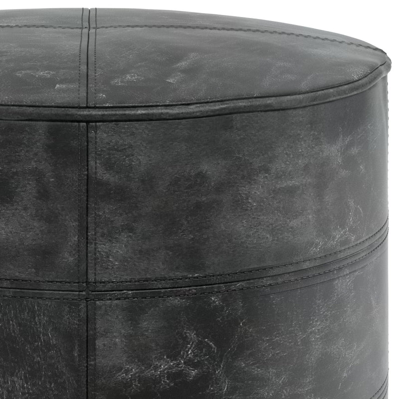 Connor - Handcrafted Round Pouf - R&R Furniture Gallery (Fountain Valley, CA)