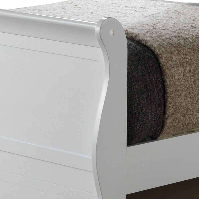 Elegant Glory Furniture trundle bed with classic design, featuring a wooden frame and integrated pull-out bed for versatile sleeping options.