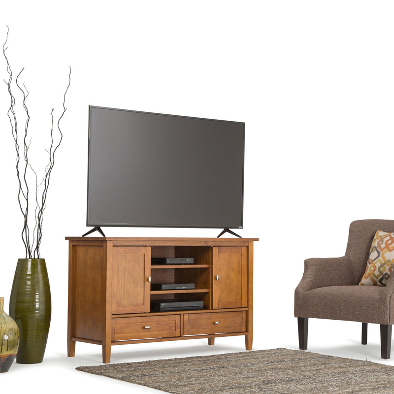 Warm Shaker - Transitional Style TV Media Stand - R&R Furniture Gallery (Fountain Valley, CA)