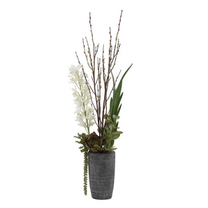 Eterna Orchid - Centerpiece & Vase - Black / Green / White