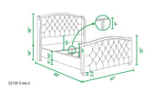 Marcella - Upholstered Shelter Headboard Bed Set - R&R Furniture Gallery (Fountain Valley, CA)