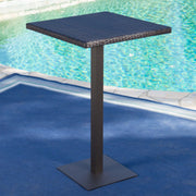 Outdoor Square Rattan Bar Table With Iron Frame - Multi Brown - R&R Furniture Gallery (Fountain Valley, CA)