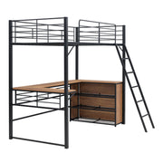 Loft Bed & 3 Layers Of Shelves And L-Shaped Desk - R&R Furniture Gallery (Fountain Valley, CA)