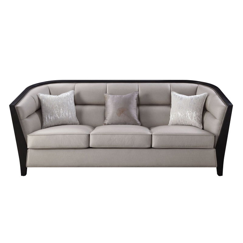 Zemocryss - Sofa With 3 Pillows - Beige Fabric - R&R Furniture Gallery (Fountain Valley, CA)