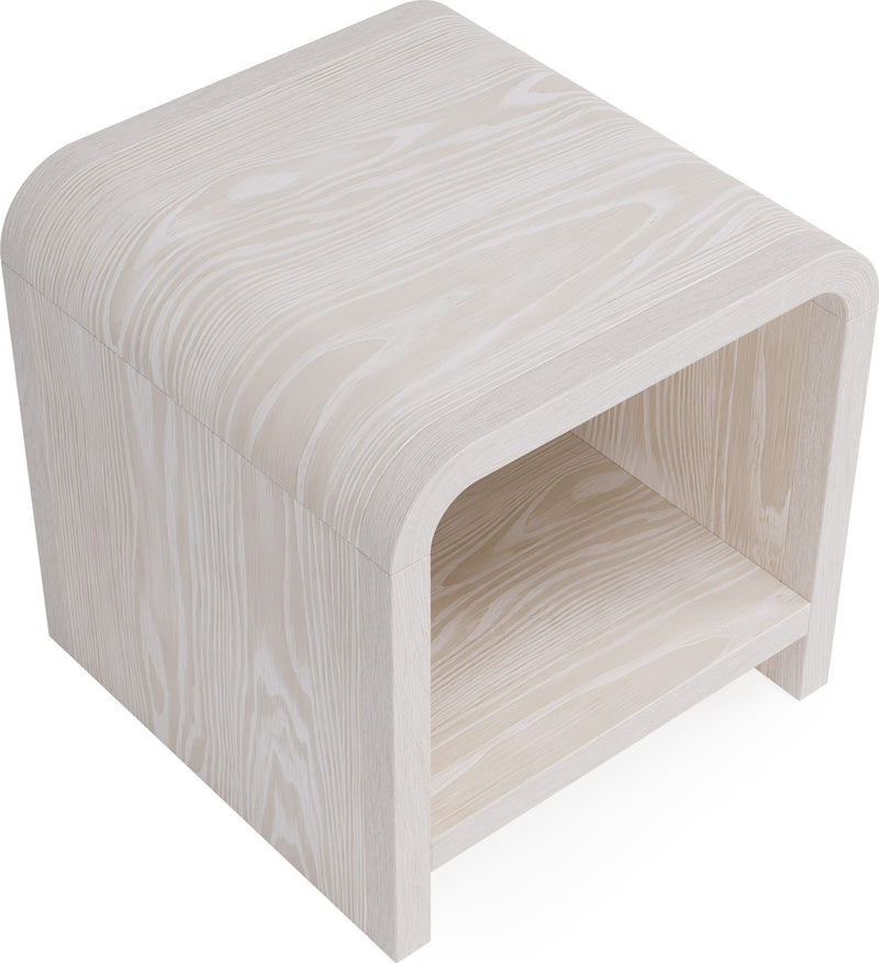 Drake Ash Wood Side Table in Sugar