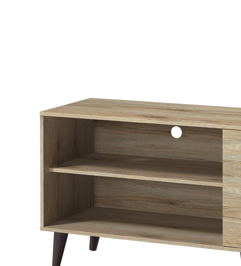 Amidon - TV Stand, With 2 Storage Shelves And 1 Cabinet - R&R Furniture Gallery (Fountain Valley, CA)
