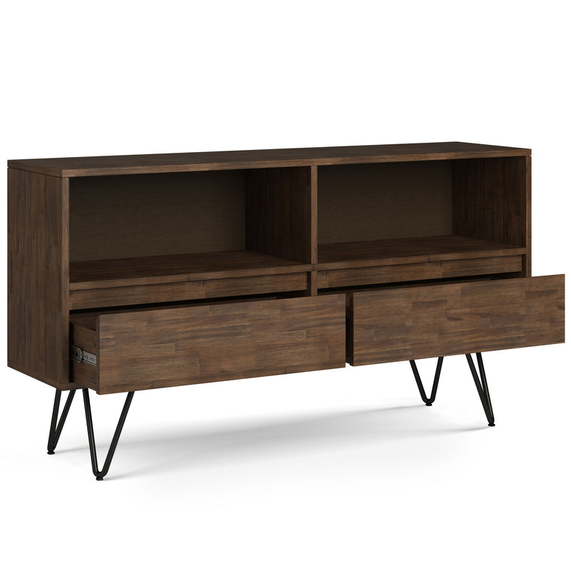 Chase - Low Bookcase - Rustic Natural Aged Brown - R&R Furniture Gallery (Fountain Valley, CA)
