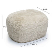 Britt - Vegan Shearling Ottoman - R&R Furniture Gallery (Fountain Valley, CA)