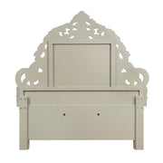 Sorina - Eastern King Bed - Synthetic Leather & Antique Gold - R&R Furniture Gallery (Fountain Valley, CA)