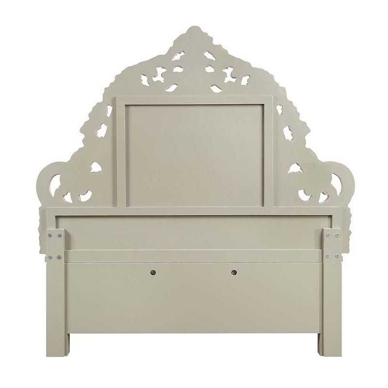 Sorina - Eastern King Bed - Synthetic Leather & Antique Gold - R&R Furniture Gallery (Fountain Valley, CA)