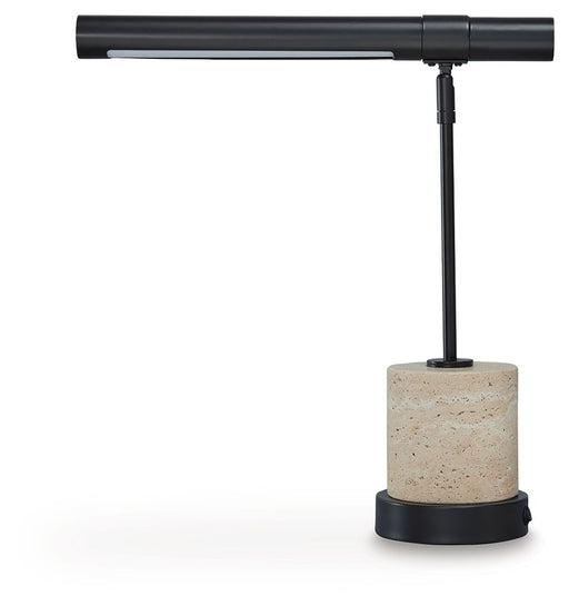Vinmour - Metal Desk Lamp - Brown / Beige - R&R Furniture Gallery (Fountain Valley, CA)