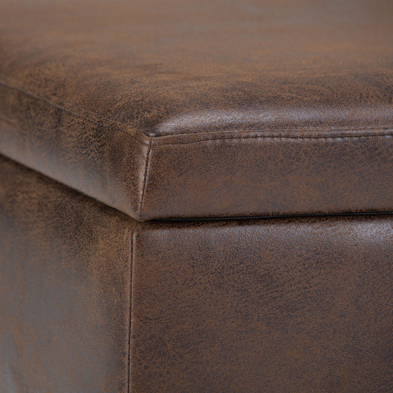 Owen - Upholstered Rectangular Storage Ottoman - R&R Furniture Gallery (Fountain Valley, CA)
