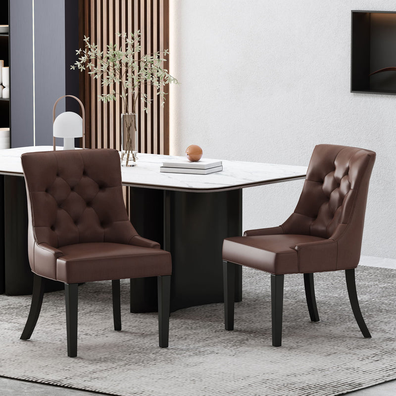 Cheney - Contemporary Dining Chair Tufted Upholstery (Set of 2) - R&R Furniture Gallery (Fountain Valley, CA)