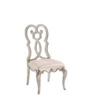 Esteban - Side Chair (Set of 2) - Ivory Velvet & Antique Champagne - R&R Furniture Gallery (Fountain Valley, CA)