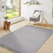 Guros - 8' X 10' Medallion Indoor / Outdoor Area Rug - White / Ivory - R&R Furniture Gallery (Fountain Valley, CA)