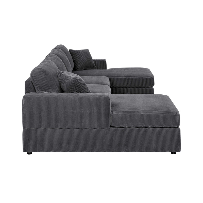 3 Piece Double Chaise Sectional Sofa - R&R Furniture Gallery (Fountain Valley, CA)