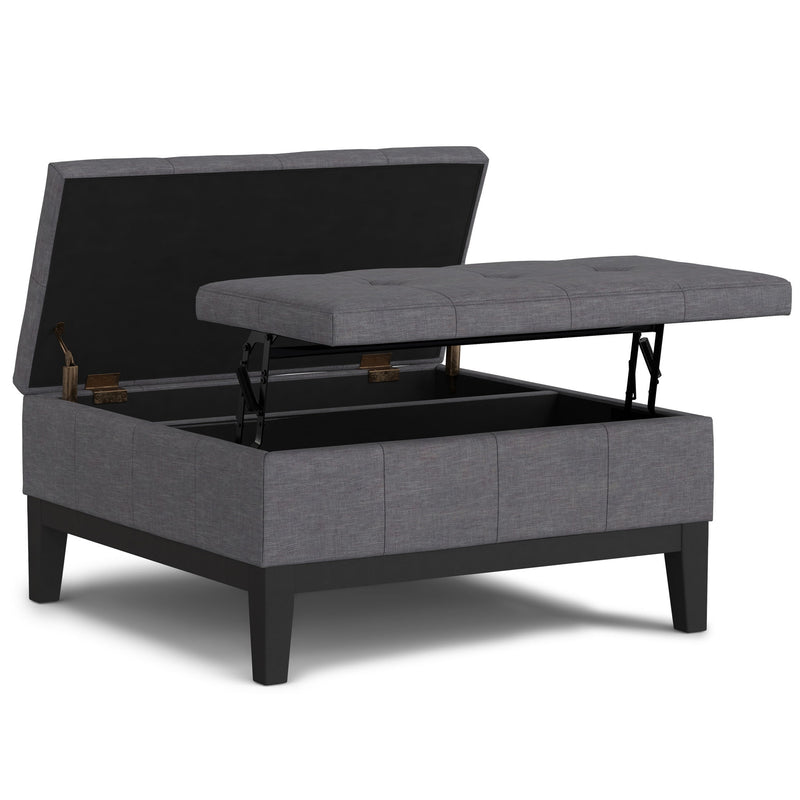 Dover - Multifunctional Lift Top Coffee Table Storage Ottoman - R&R Furniture Gallery (Fountain Valley, CA)