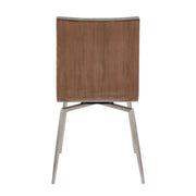 Set of two Lumi Source Mason contemporary dining chairs with swivel features, featuring modern design and neutral upholstery.