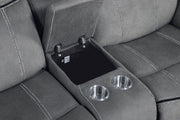 Zubaida - Loveseat w/USB Dock & Console (Glider & Motion) - R&R Furniture Gallery (Fountain Valley, CA)