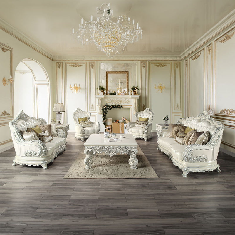 Adara - Coffee Table - Antique White - R&R Furniture Gallery (Fountain Valley, CA)