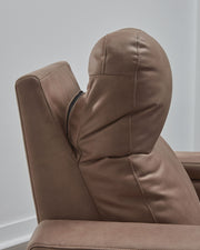 Lorrenton - Glider Power Recliner With Audio System - Caramel - R&R Furniture Gallery (Fountain Valley, CA)