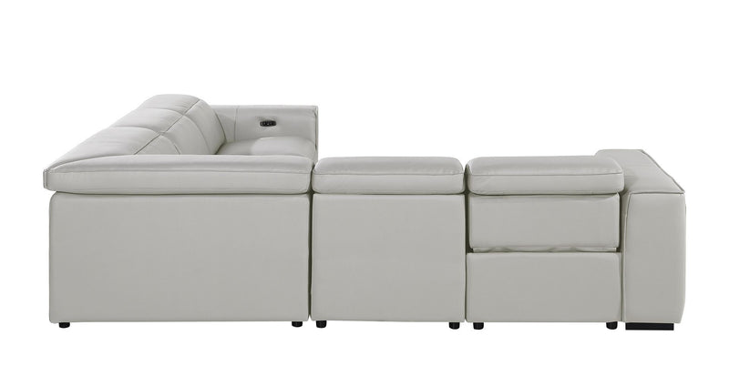 1224 - 5-Piece L-Shaped Sectional Sofa In With 3 Power Recliners & Power Headrests