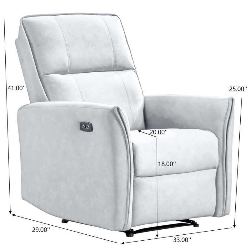 Asheville - Suede Recliner Chair - R&R Furniture Gallery (Fountain Valley, CA)