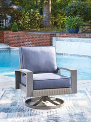 Half Moon Beach - Swivel Lounge With Cushion - Blue / Gray - R&R Furniture Gallery (Fountain Valley, CA)