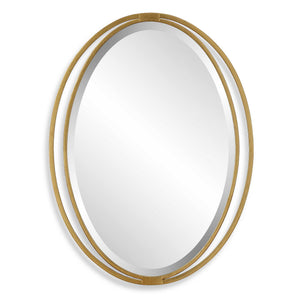 Rhodes - Gold Oval Mirror