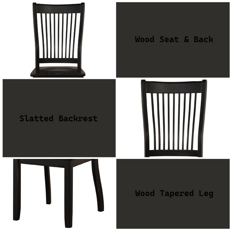 Renske - Side Chair (Set of 2) - Black - R&R Furniture Gallery (Fountain Valley, CA)