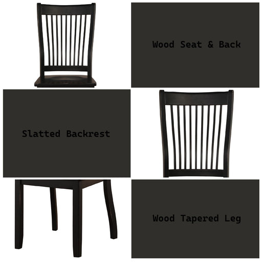 Renske - Side Chair (Set of 2) - Black - R&R Furniture Gallery (Fountain Valley, CA)