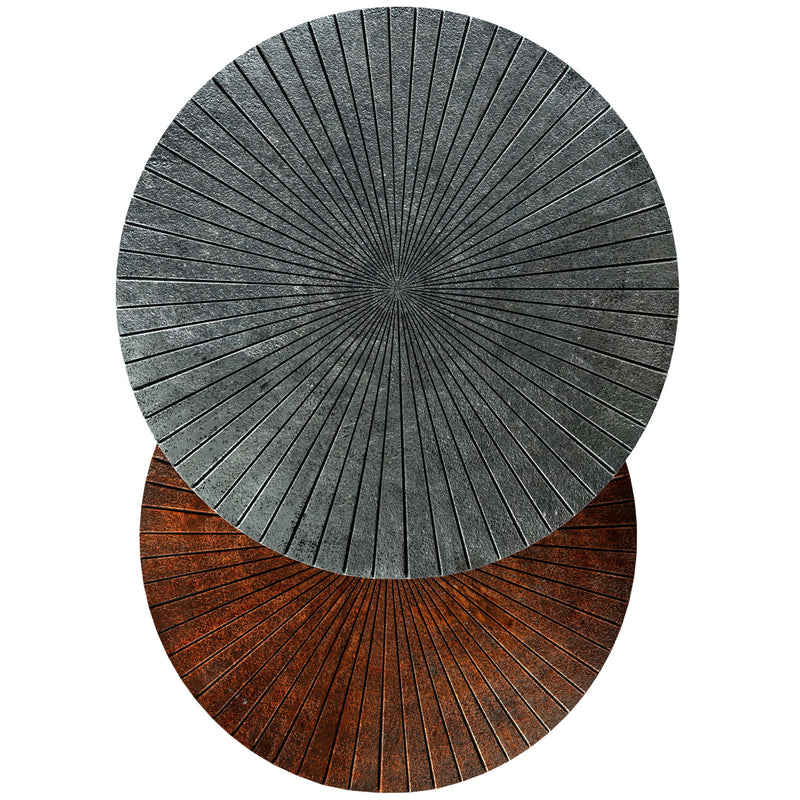 Drake - 2 Piece Nesting Table - Antique Nickel / Antique Copper - R&R Furniture Gallery (Fountain Valley, CA)
