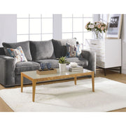 Gwynn - Coffee Table - Frosted Glass & Natural - R&R Furniture Gallery (Fountain Valley, CA)