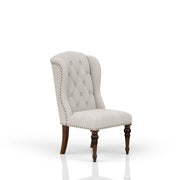 Upholstered Wing Host Chair - Light Gray - R&R Furniture Gallery (Fountain Valley, CA)