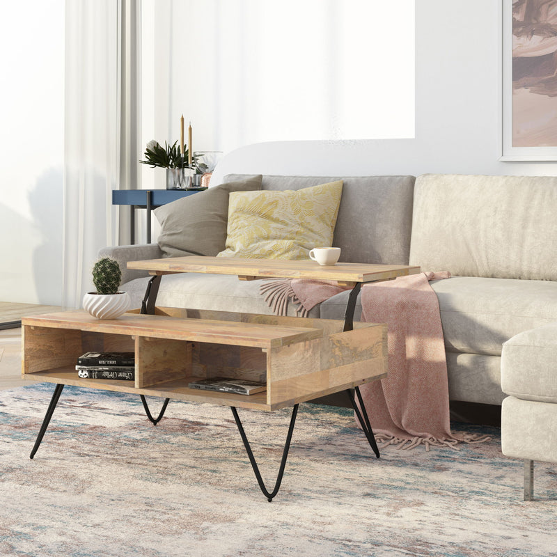 Hunter - Handcrafted Lift Top Coffee Table - R&R Furniture Gallery (Fountain Valley, CA)