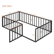 Metal Floor Bed Frame With Fence And Door - R&R Furniture Gallery (Fountain Valley, CA)