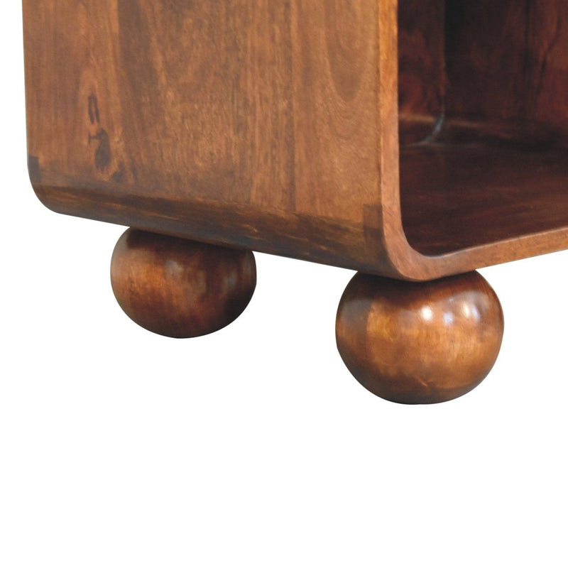 Open Woven Bedside Table, 1 Drawer - Chestnut - R&R Furniture Gallery (Fountain Valley, CA)